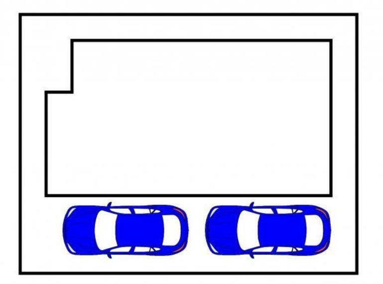 区画図 【区画図】縦列で2台駐車可能です。