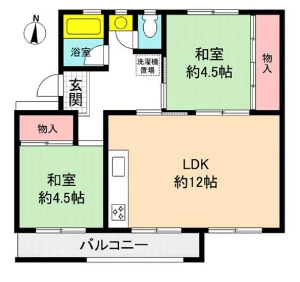 間取り図 2LDKの間取り！