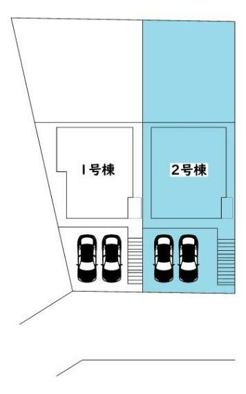 区画図 敷地面積:217.3平米　お車敷地内2台駐車可能です（車種による）