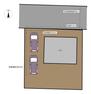 区画図 【区画図】敷地全体図です。駐車場の間口も約3mとゆったりしております。南側にはお庭がございます。