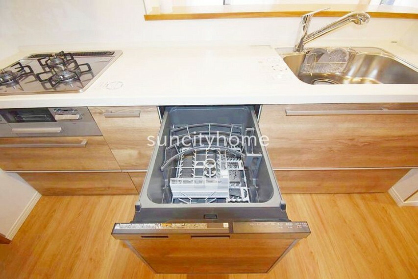 キッチン 食洗器付き、収納力豊富なシステムキッチンを用意しております。