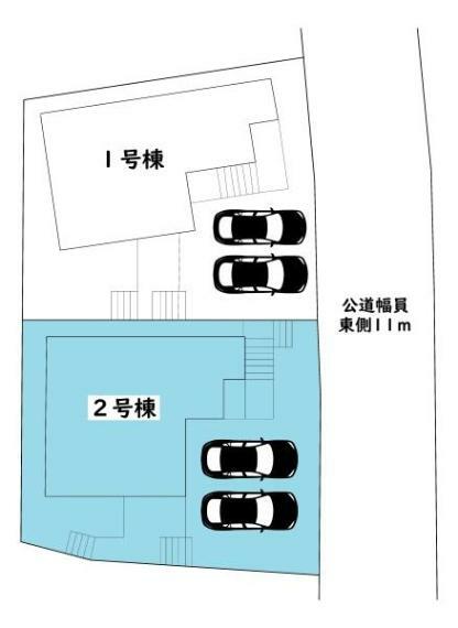 敷地面積:157.11平米　お車は2台駐車可能（車種による）