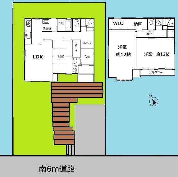 さいたま市見沼区丸ヶ崎町(3LDK)の間取り