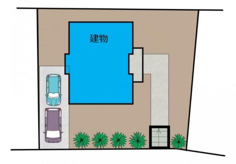 間取り図 2階和室を洋室に変更しました。全部屋8帖以上の5LDKです。