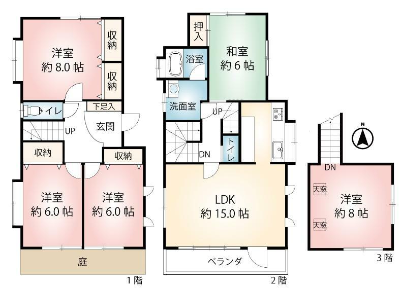 杉並区宮前3丁目(5LDK)の間取り