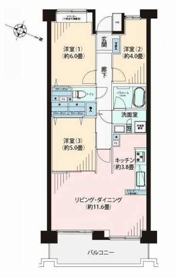 間取り図 「「効率的な生活・家事動線と大空間を楽しむ」」 ストレスフリーだからこそ、笑みが絶えない室内大空間を味わえる素敵な住まい。お子様が存分走り回れる、のびのび子育てが出来る室内空間。