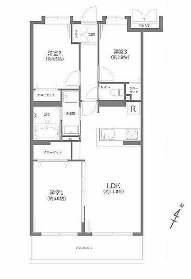 間取り図 内装リフォーム済みのお住まいです。綺麗なお住まいで新生活をスタートできます。