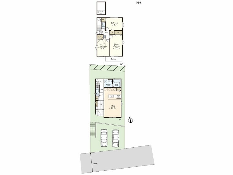 間取り図 閑静で緑豊かな住宅地に38坪以上の広々とした敷地の邸宅です。