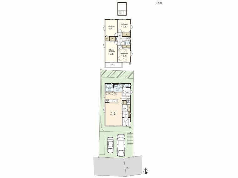 間取り図 閑静で緑豊かな住宅地に40坪以上の広々とした敷地の邸宅です。