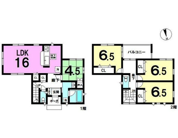 間取り図 間取りは使いやすい4LDK