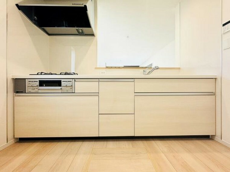 キッチン デッドスペースになりがちなキッチンの足元には、出し入れしやすいスライドタイプの収納を採用。多彩でゆとりある収納設計が、快適なクッキングと美しいキッチン空間を演出します。