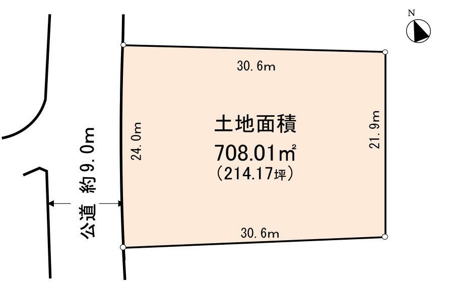 区画図 708.01平米（実測）