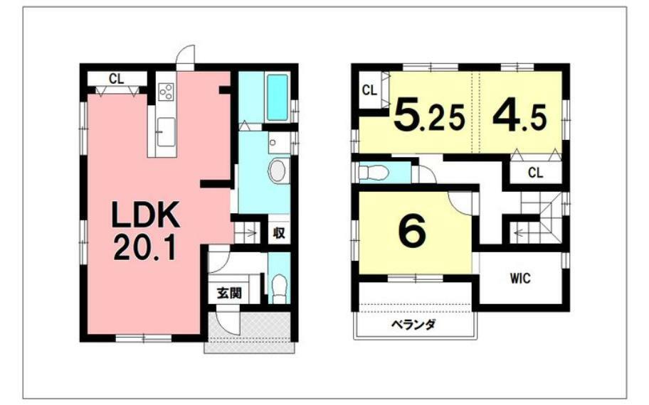 間取り図 3LDK、ウォークインクローゼット、オール電化【建物面積92.74m2（28.05坪）】