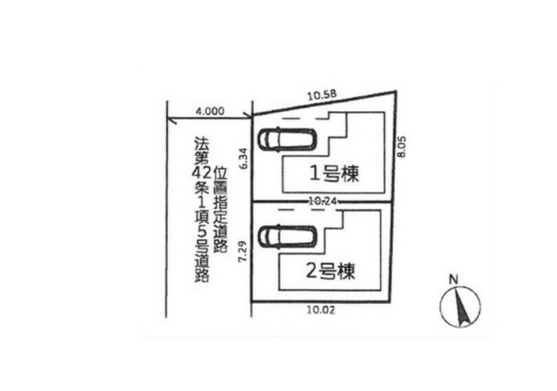 区画図 閑静な住宅街で買物施設も充実しております