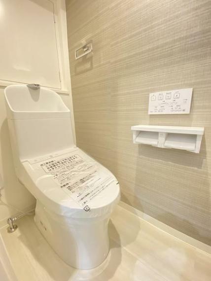 新規交換されたおトイレは、水栓周りに水垢が溜まりにくい構造！お掃除の回数も減らせそうですね！