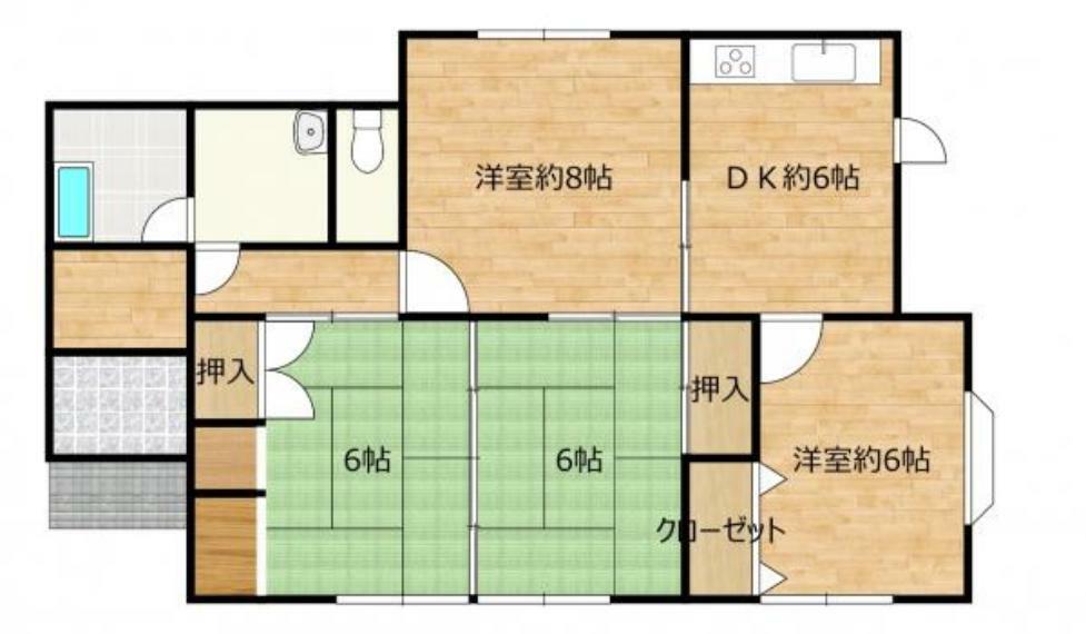 間取り図 【間取図】間取り図です。4DKになります。