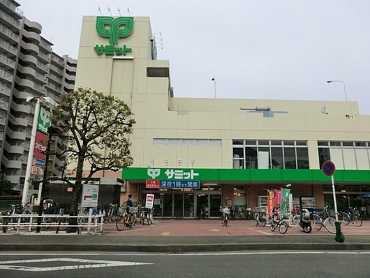 スーパー サミットストア 中野島店 営業時間: 9時00から0時00　駐車場台数:　87台