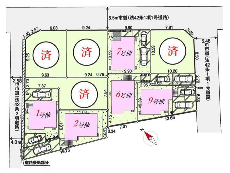 区画図 対象は6号棟です