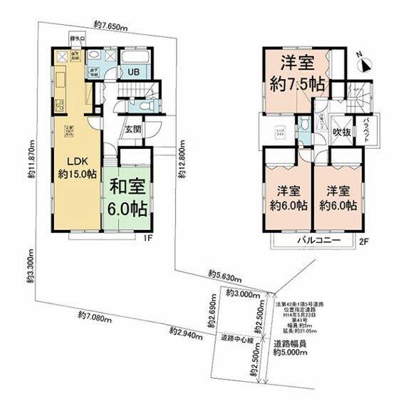 4LDK・全居室6帖以上のゆとりある間取りとなります。 便利な屋根裏収納付きです。