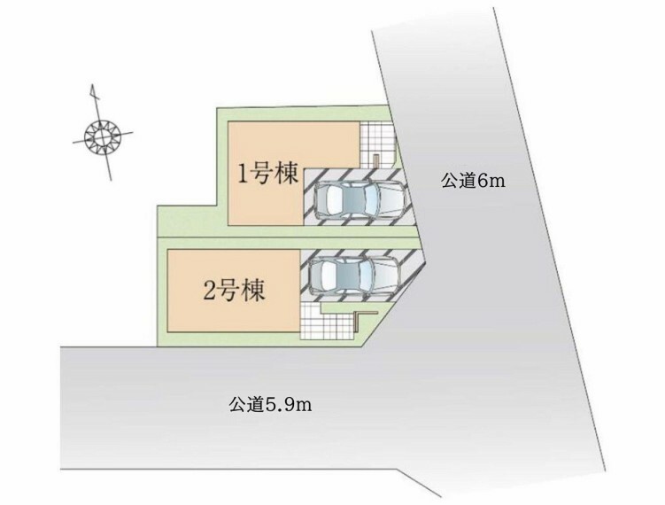 区画図 2号棟になります。　