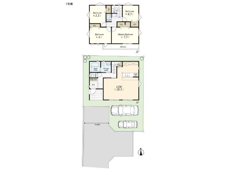 間取り図 閑静で緑豊かな住宅地に31坪以上の広々とした敷地の邸宅です。