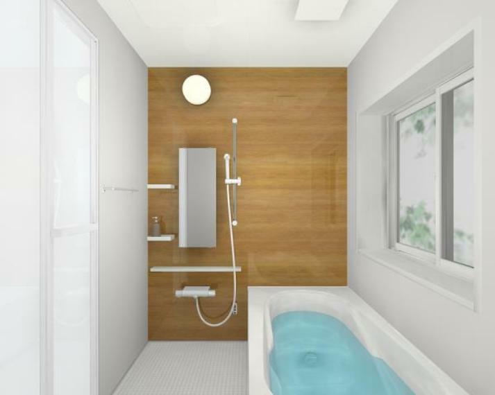 【同仕様写真】浴室はLIXIL製の新品のユニットバスに交換します。床は水はけがよく汚れが付きにくい加工がされているのでお掃除ラクラクです。
