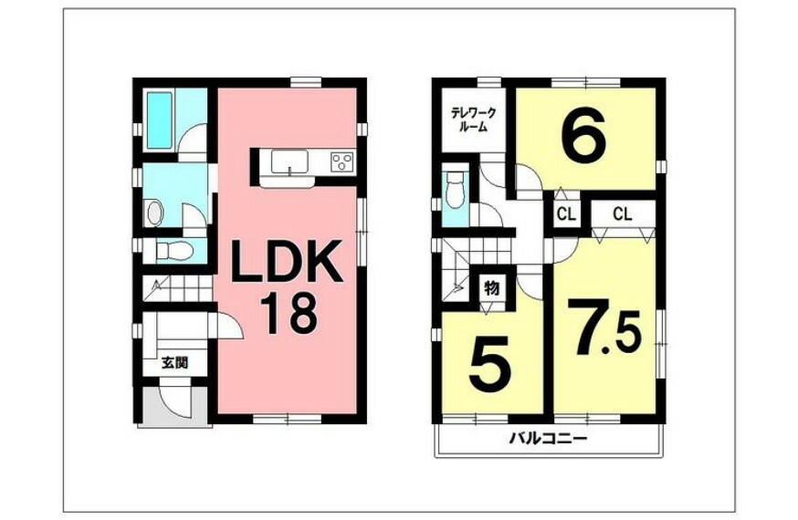 間取り図 3LDK＋納戸、オール電化、浴室暖房乾燥機【建物面積85.86m2（25.97坪）】