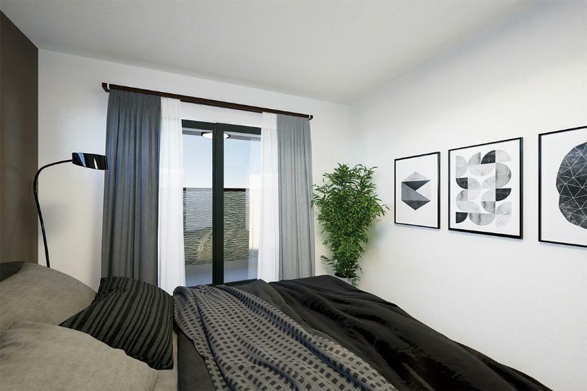 【寝室とつながるハーフインナーバルコニー】  寝室横のハーフインナーバルコニーは屋外なのに天候の影響を受けにくく、幅広い用途で利用できます。※号棟により採用状況が異なります。