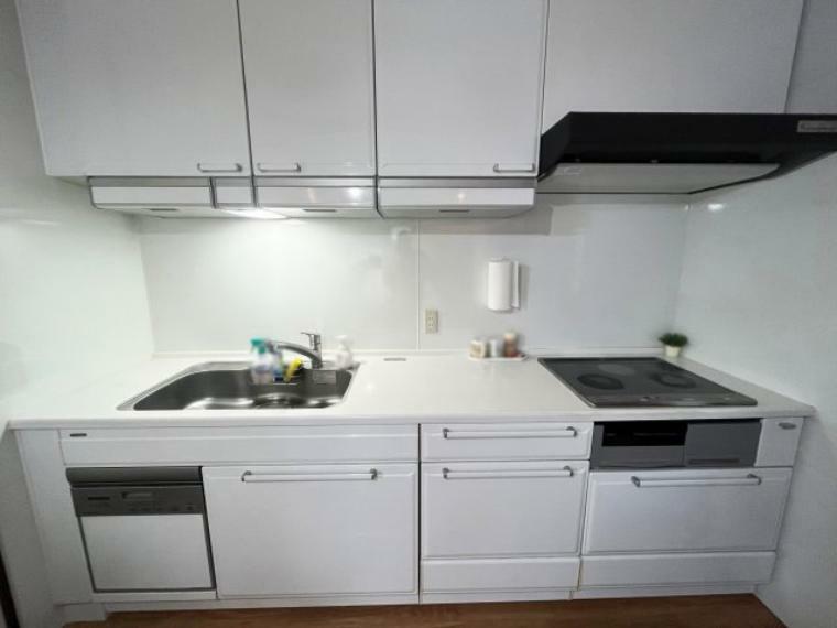 食洗器付きシステムキッチン、天板は人工大理石仕様です