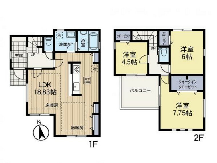 間取り図 1号棟　間取り図