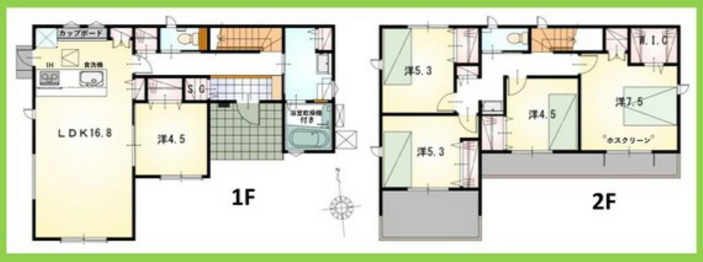 間取り図 収納豊富な5LDK！