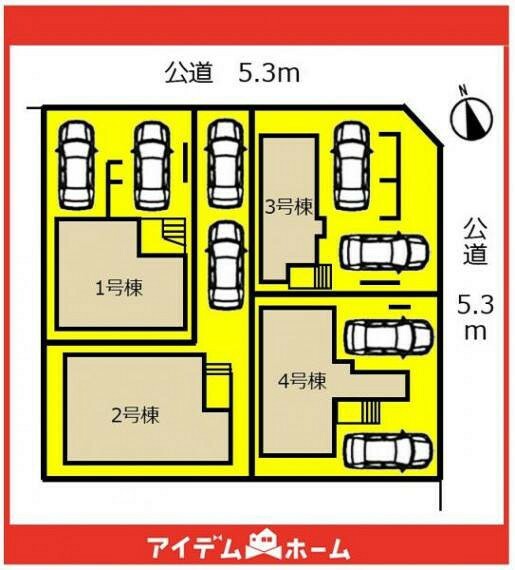 区画図 本物件は2号棟です