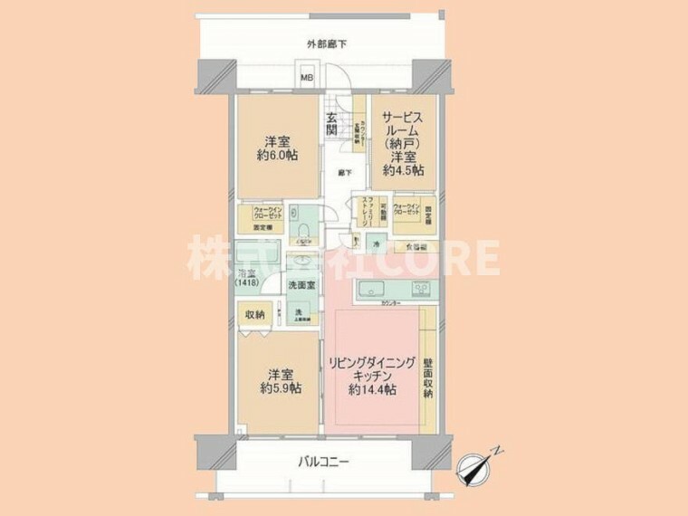間取り図 JR横浜線「町田」駅まで徒歩4分！小田急線「町田」駅まで徒歩10分！駅近いマンションになります。