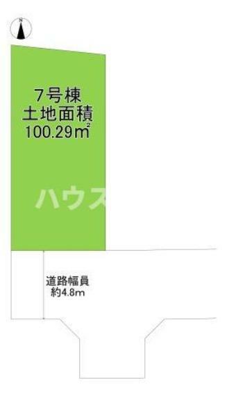 土地図面 土地面積100.29平米