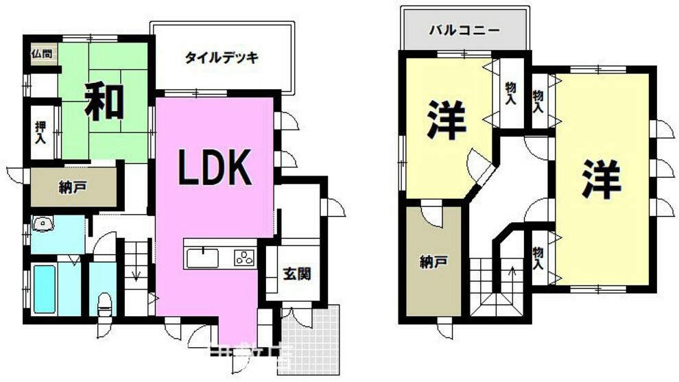 姶良市西餅田(4LDK)の間取り