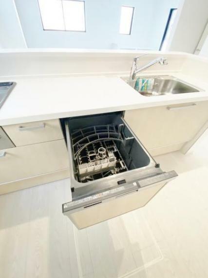 食洗器乾燥機<BR/>洗い物の時間を短縮！ビルトインの食洗機付き