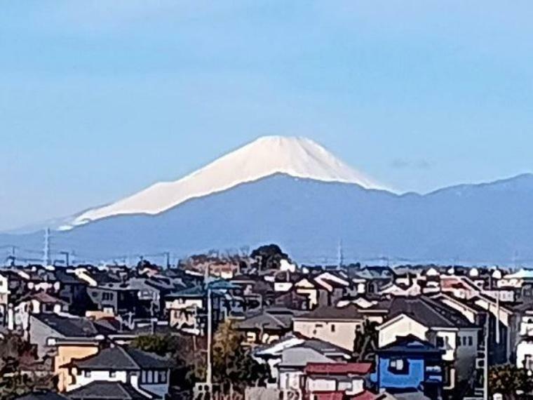 眺望 現地からの眺望～遮るものがなくしっかりと抜けた眺望は青空を感じることができる気持ちのいい空間です。天気のいい日は富士山を望めます。