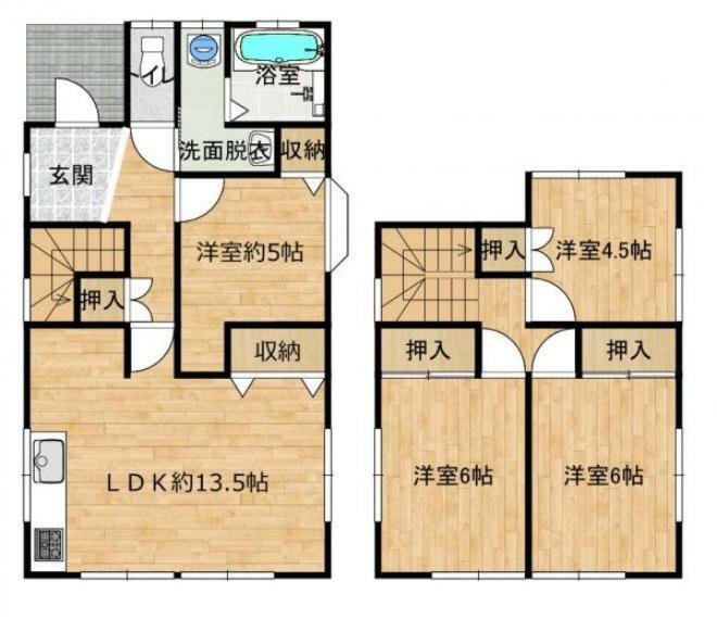 間取り図 【リフォーム中】リフォーム後の間取り図です。4LDKになる予定です。