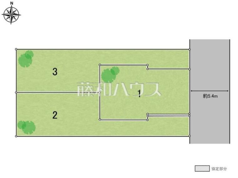 区画図 全体区画図　【国立市東4丁目】