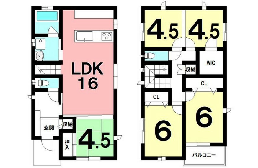 間取り図 5LDK、オール電化、ウォークイン、シューズクローク【建物面積104.34m2（31.56坪）】