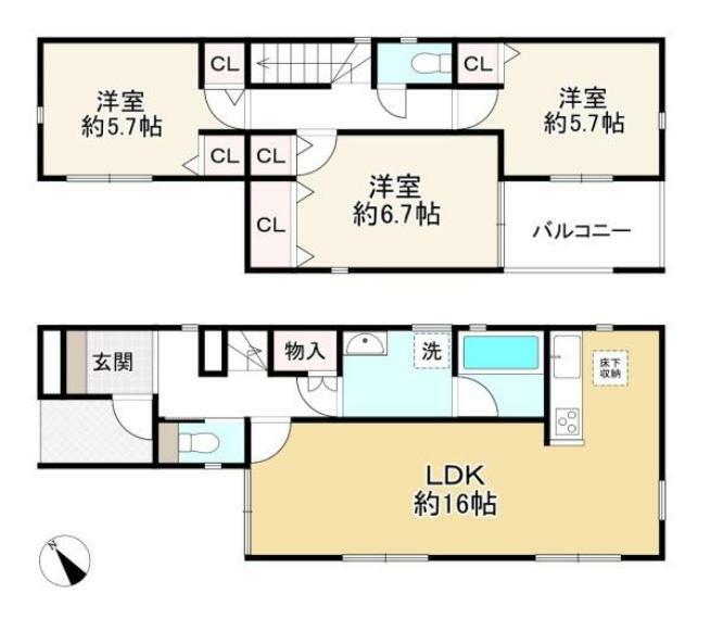 間取り図 1号棟