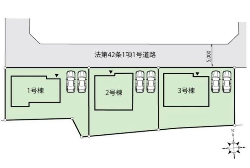 区画図 配置図（1号棟）