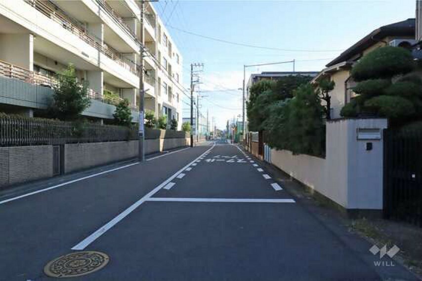 現況写真 敷地西側の前面道路（北側から）