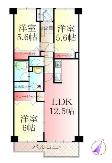 間取り図 豊かなパノラマ空間を楽しめる8階。最上階、階上の音も気になりません。ワイドスパンのバルコニーに2室面し明るく開放的。リビング隣に洋室～ゆったり足をのばしてくつろげます～お子様のお昼寝や遊び場にも重宝