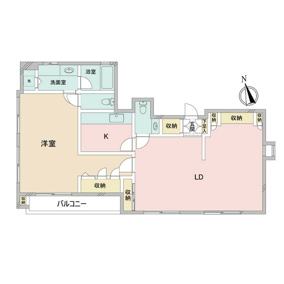 間取り図 1LDK、専有面積78.62m2