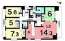 間取り図 4LDK 　お子様ひとりひとりにお部屋がつくれますね