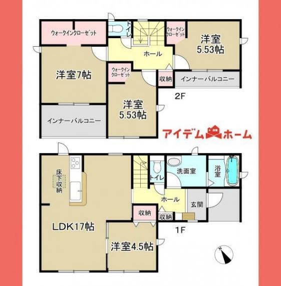 間取り図 2号棟間取図