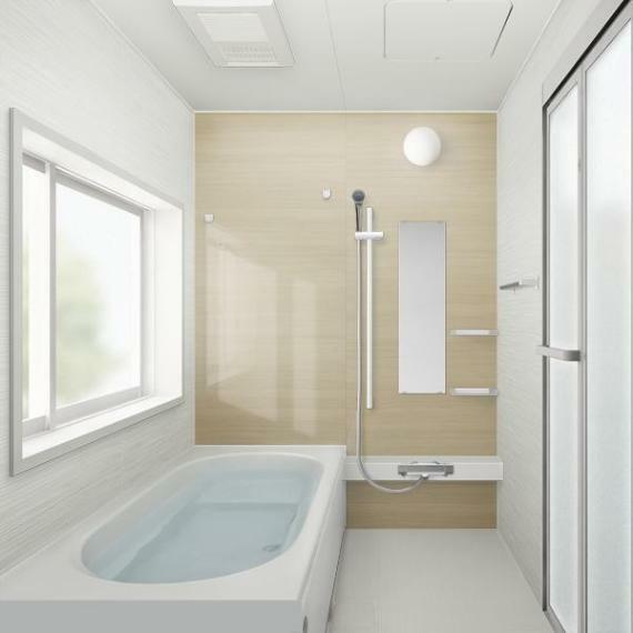 浴室 【同仕様写真/浴室】浴室はハウステック製の新品のユニットバスに交換します。足を伸ばせる1坪サイズの広々とした浴槽で、1日の疲れをゆっくり癒すことができますよ。