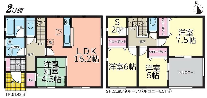 間取り図 【間取り図】たっぷり収納できる2帖のサービスルームつき！