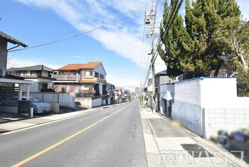 現況写真 接道状況および現場風景　【名古屋市千種区宮根台2丁目】